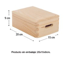 Caja pino con tapa 20x15x9